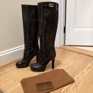 Gucci Black Heeled Boots